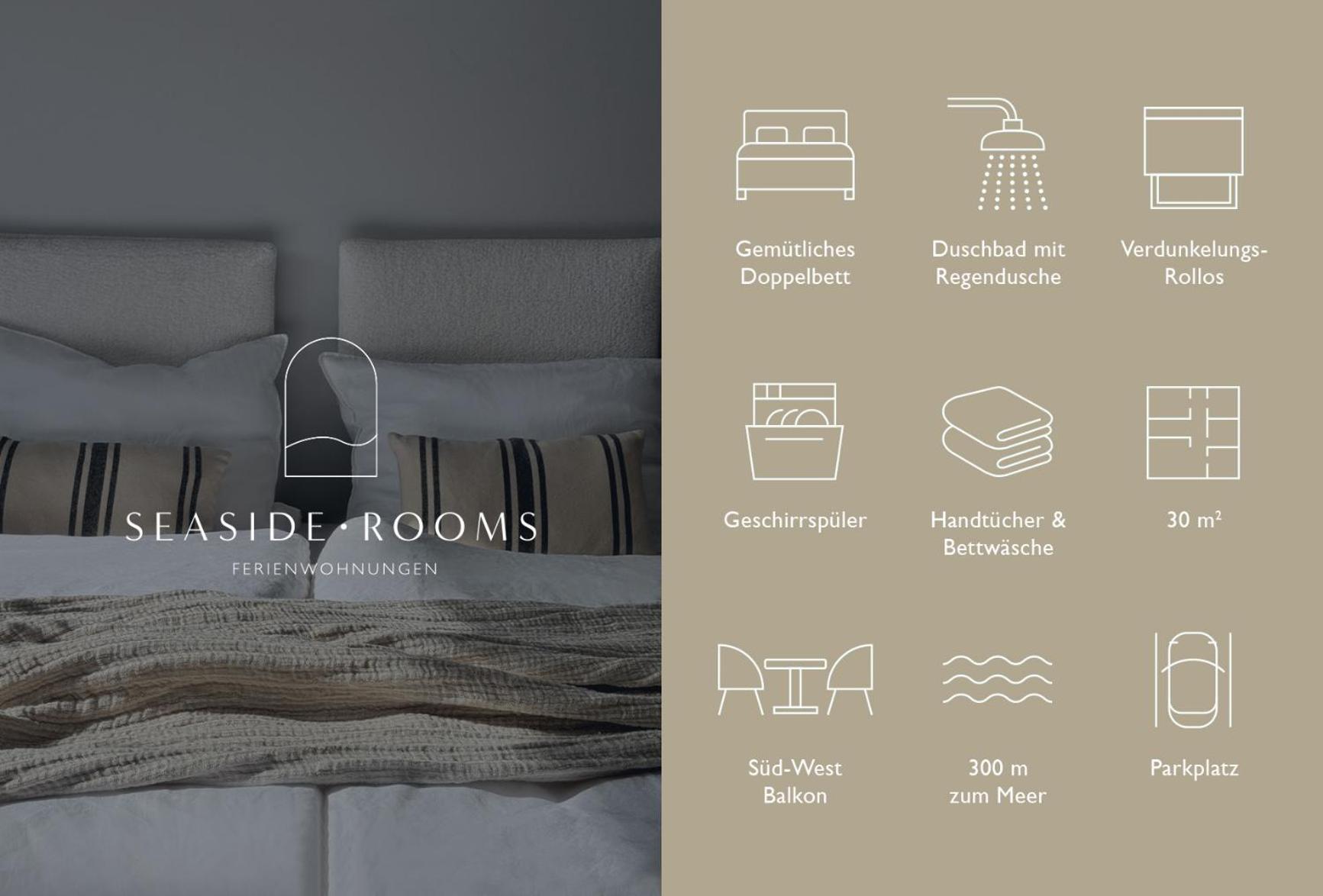 Seaside Rooms - Design-Apartment Mit Balkon & Parkplatz - Inklusive Strandkorb Direkt Am Wasser Und Spa & Sauna Saisonal Büsum Eksteriør bilde
