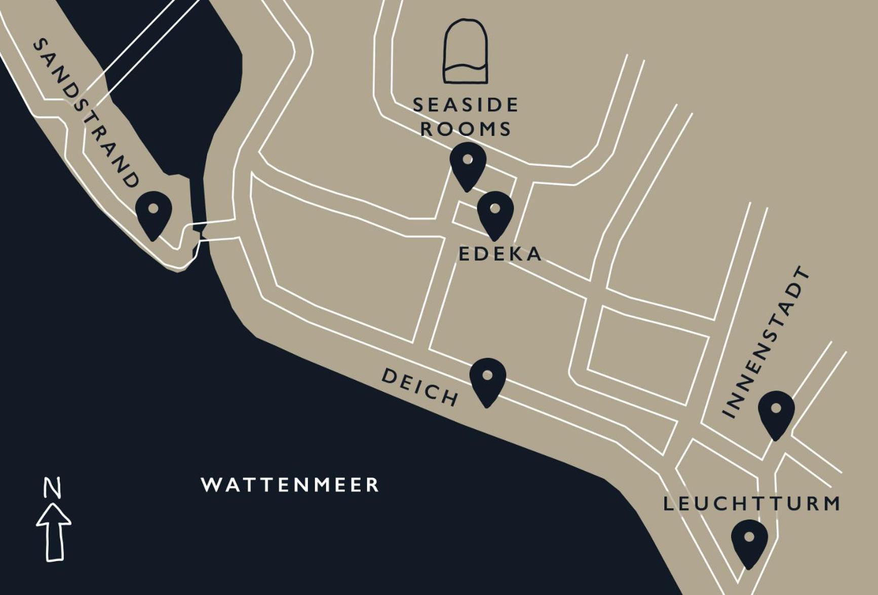 Seaside Rooms - Design-Apartment Mit Balkon & Parkplatz - Inklusive Strandkorb Direkt Am Wasser Und Spa & Sauna Saisonal Büsum Eksteriør bilde